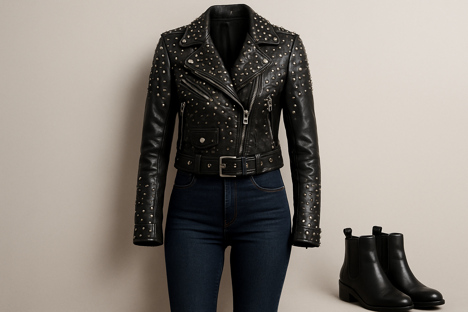 Studded Women’s Leather Jackets: Rock Chic Style